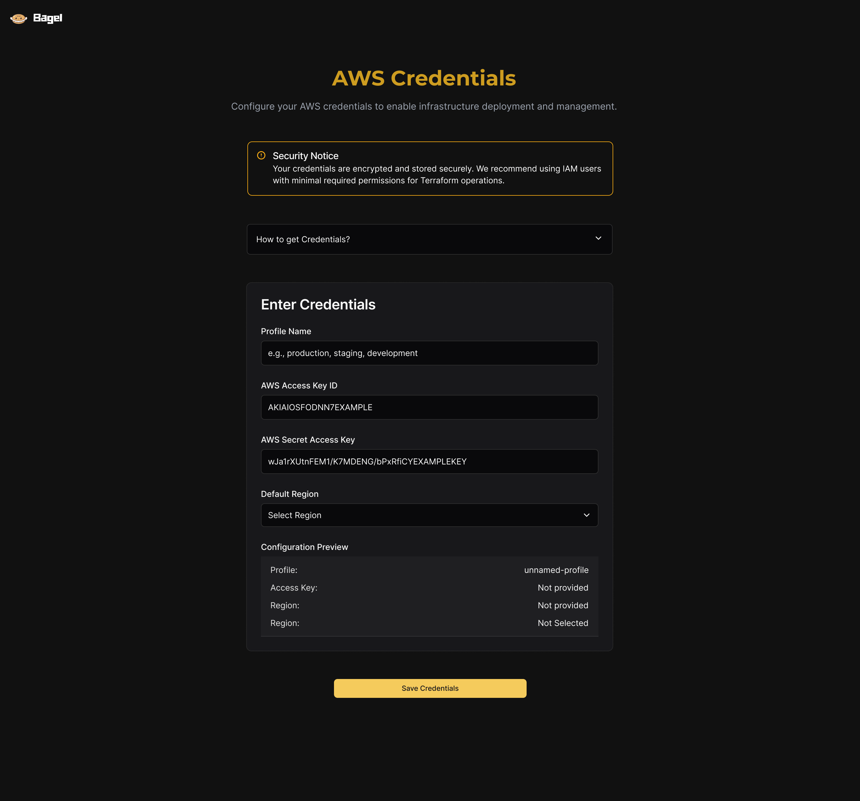 B7 AWS Credentials