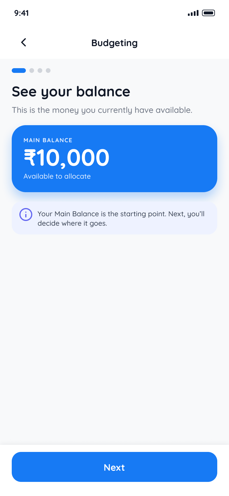 Tutorial Step 1: Balance