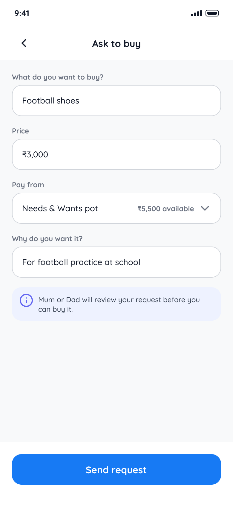 Student asks to buy